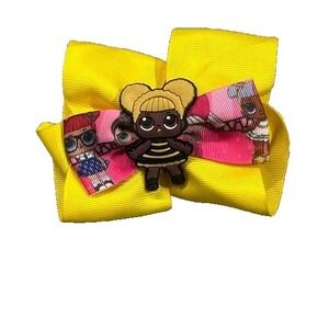 NEW girls hair bow clip accessory LOL ribbon pinwheel barrette